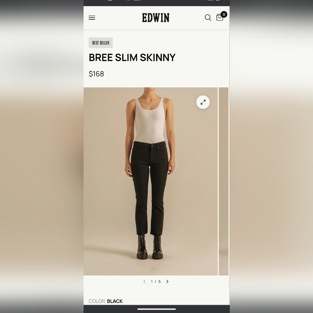 Edwin Bree skinny jeans, leopard print, size 24